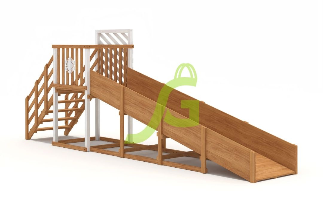 Деревянная зимняя горка IgraGrad Snow Fox скат 5 м мод.2