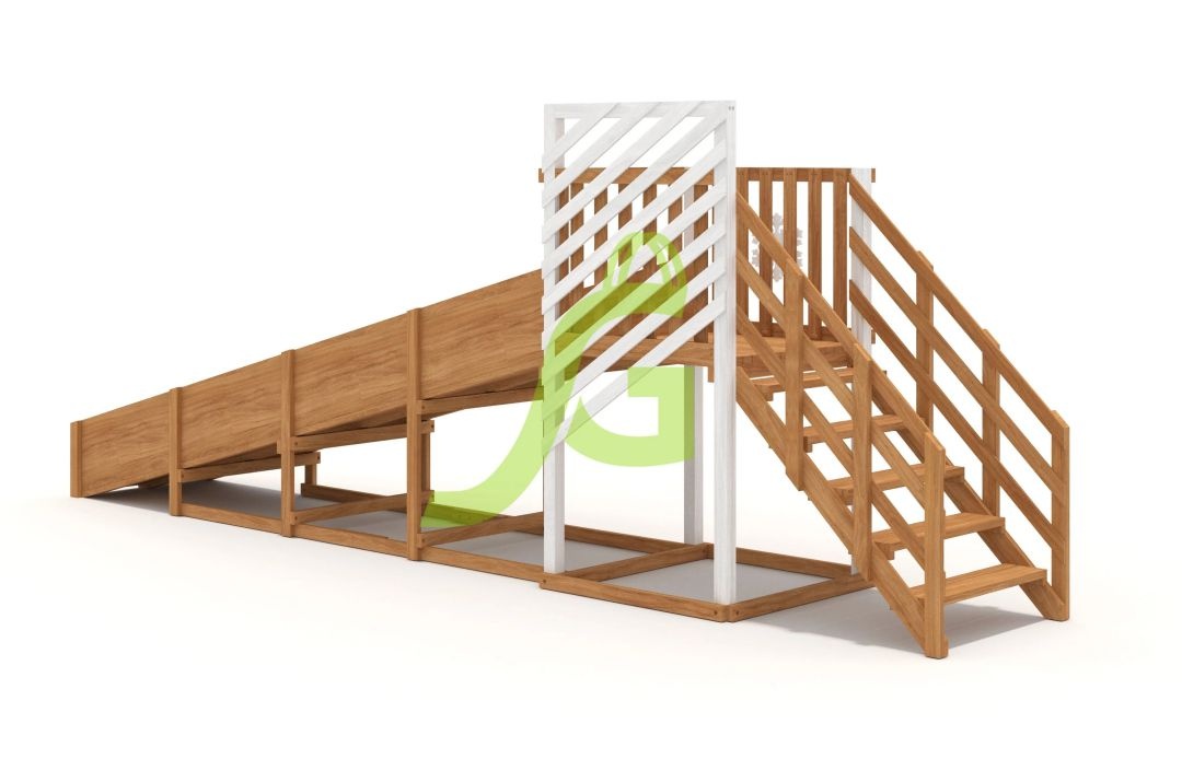 Деревянная зимняя горка IgraGrad Snow Fox скат 5 м мод.2