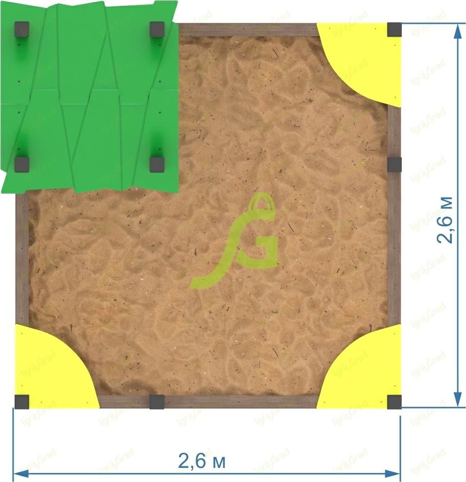 Детская песочница с крышей (мод.2)