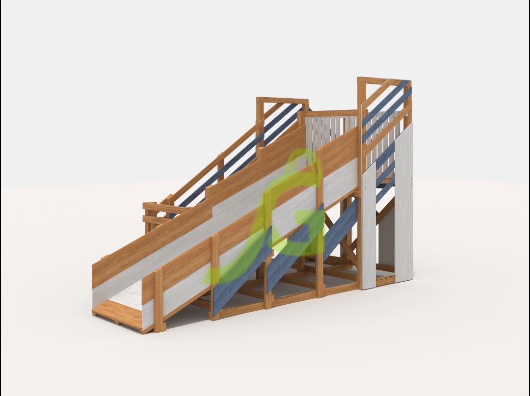 Деревянная зимняя горка IgraGrad Snow Fox длина ската 4 м мод 3