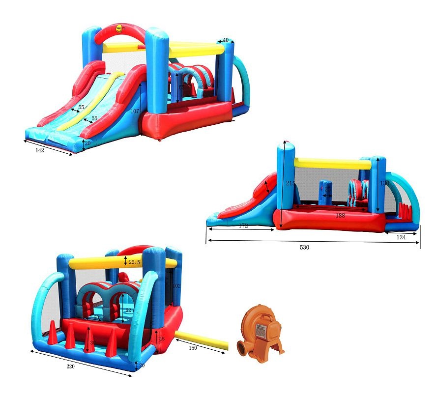 Надувной батут Happy Hop Неожиданные препятствия