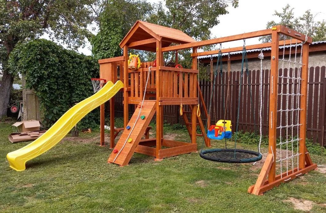 Детская площадка Савушка Мастер 4 Махагон