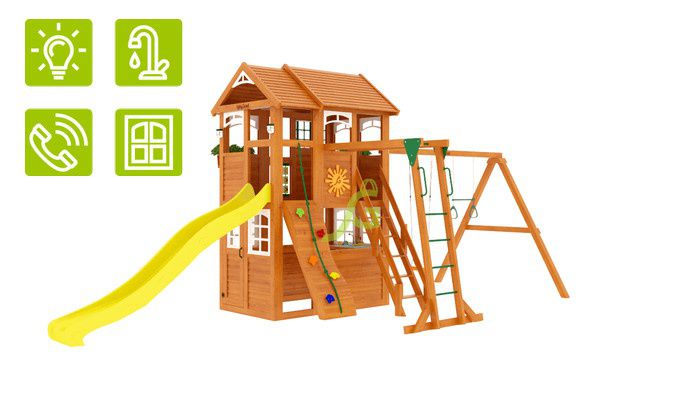 Детская игровая площадка Igragrad Клубный домик 2 с рукоходом Luxe