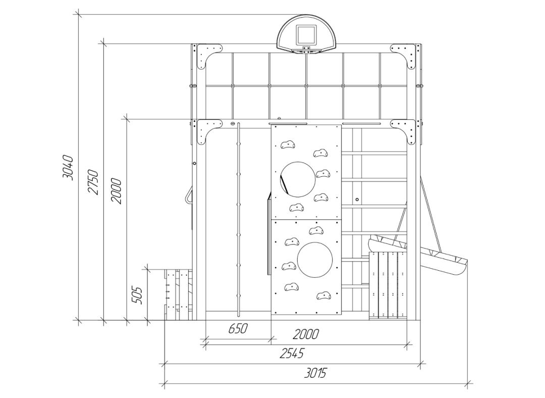 Детская площадка Савушка КУБ-1 (Серый) с подушками