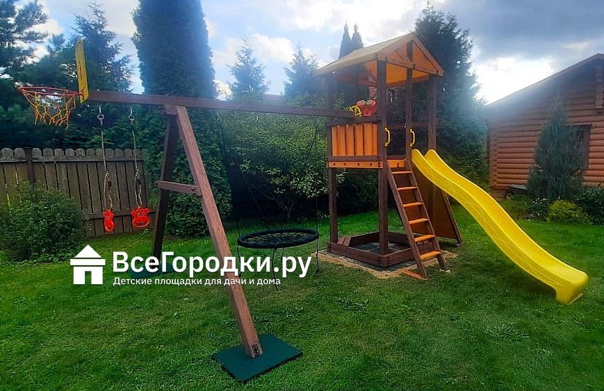 Детский игровой комплекс Perfetto Sport Pitigliano-5 + качели Паутина