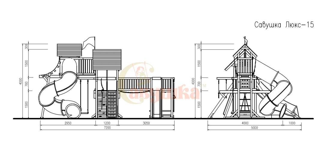 Детская игровая площадка Савушка Lux 15