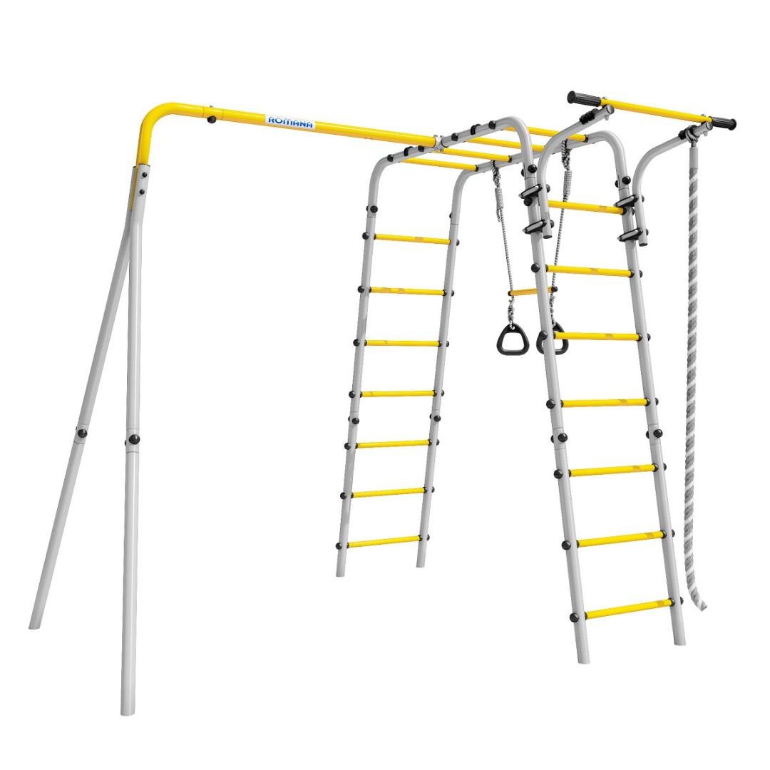 Спортивно-игровой комплекс ROMANA Веселая лужайка-2 R.103.25.04 серо-желтый без качелей