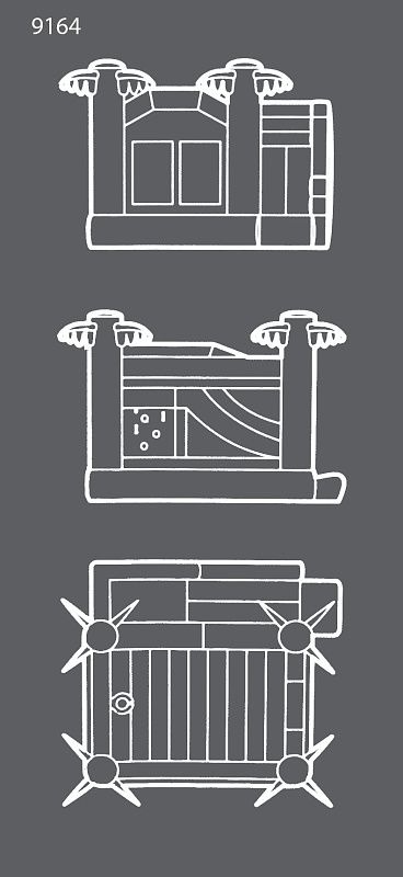 Надувной батут  Happy Hop Мега Джунгли