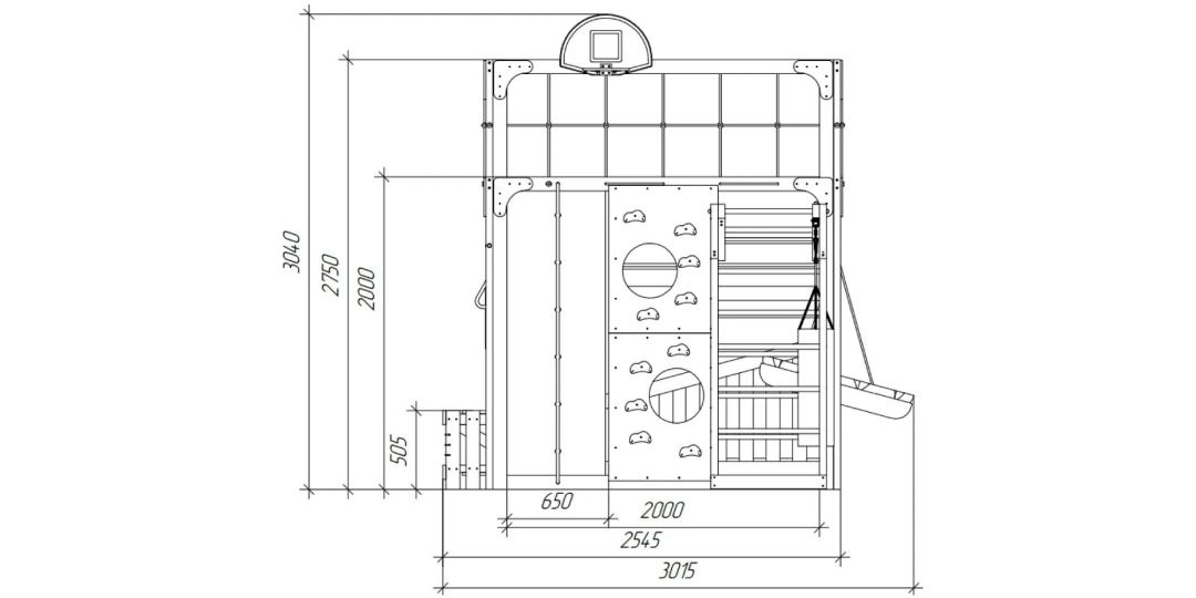 Детская площадка Савушка КУБ–4 (Серый) с подушками и песочницей