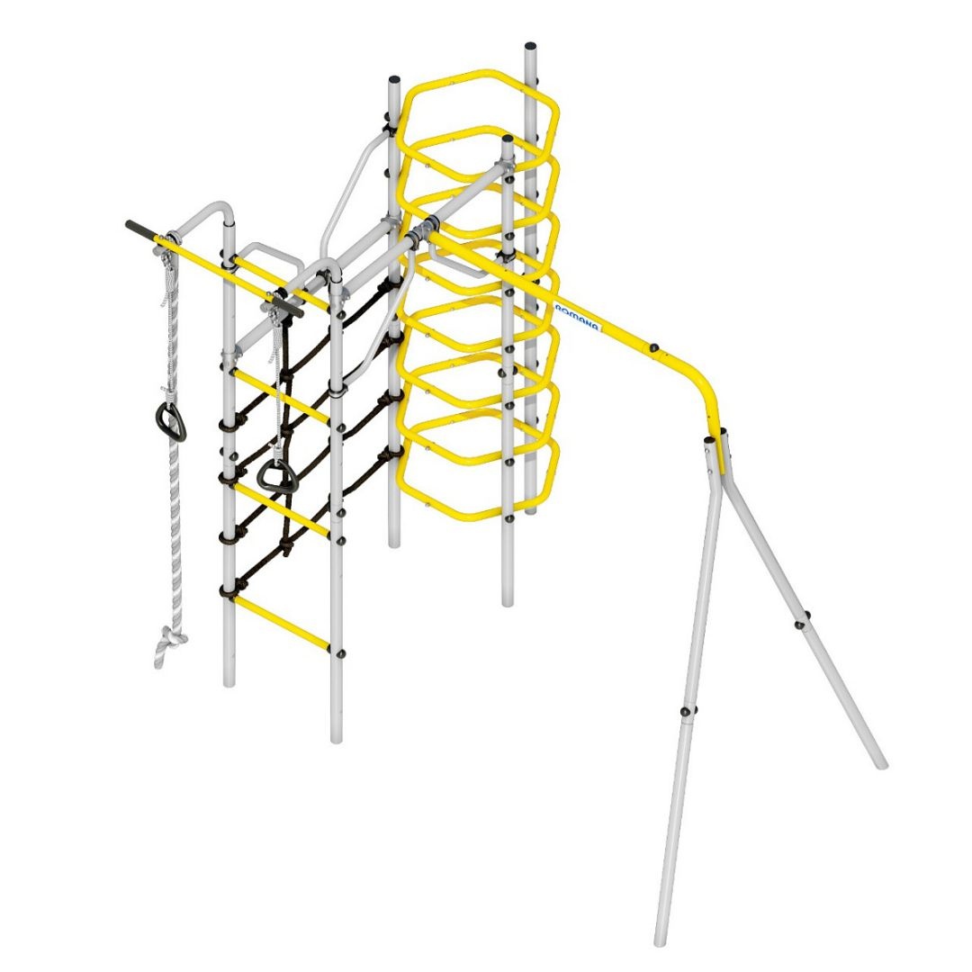 Спортивно-игровой комплекс ROMANA Космос 103.21.05 серо-желтый без качелей