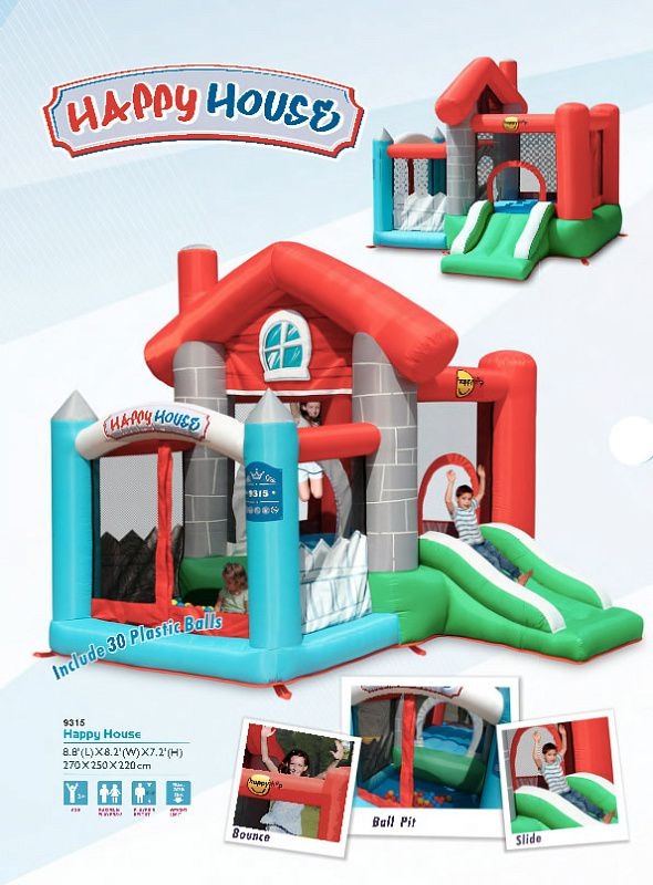 Надувной батут Happy Hop Счастливый дом