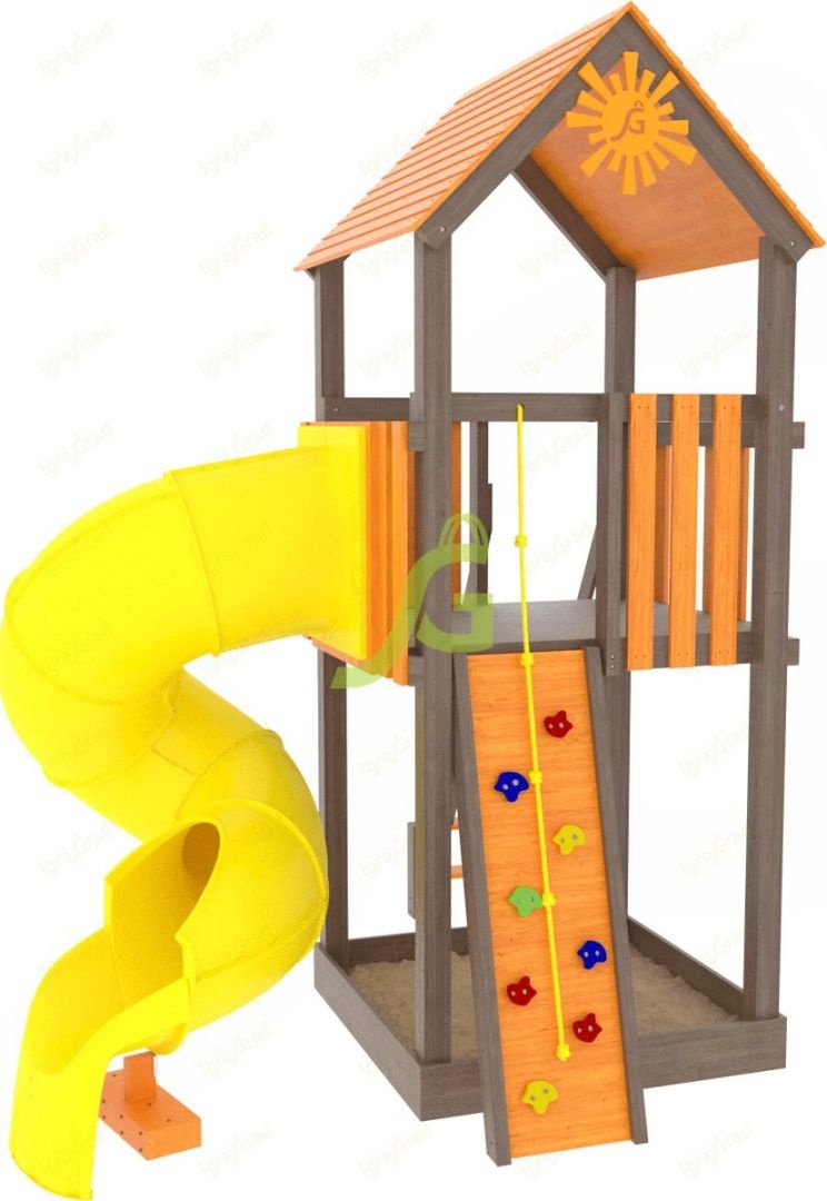 Детская игровая площадка  IgraGrad Панда Фани Tower с трубой