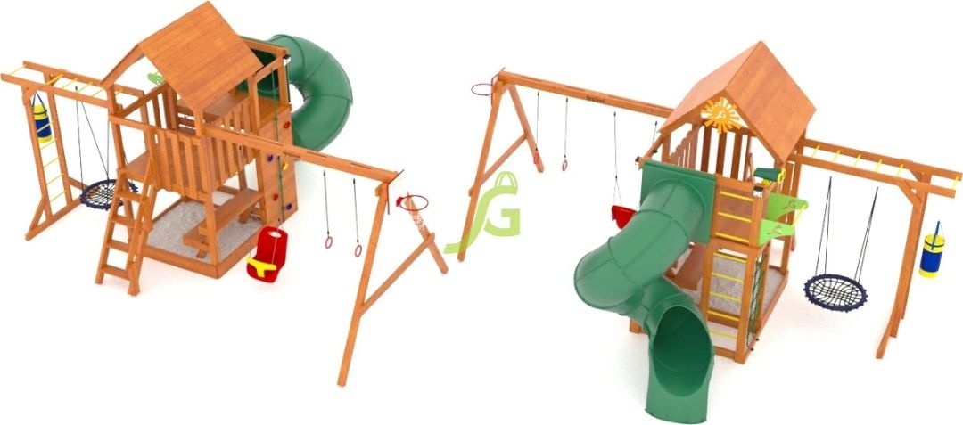 Детская площадка для дачи IgraGrad Крафт Pro 4 с трубой