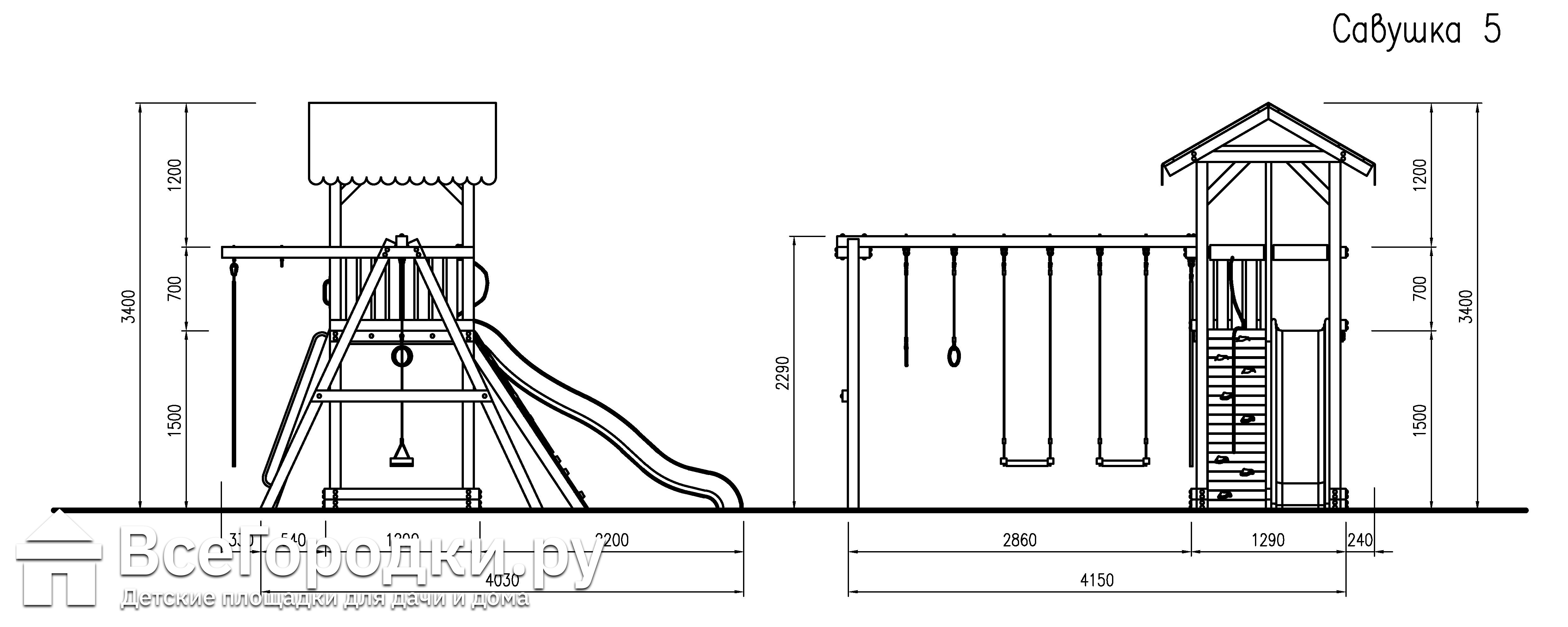 Детская игровая площадка чертежи размеры