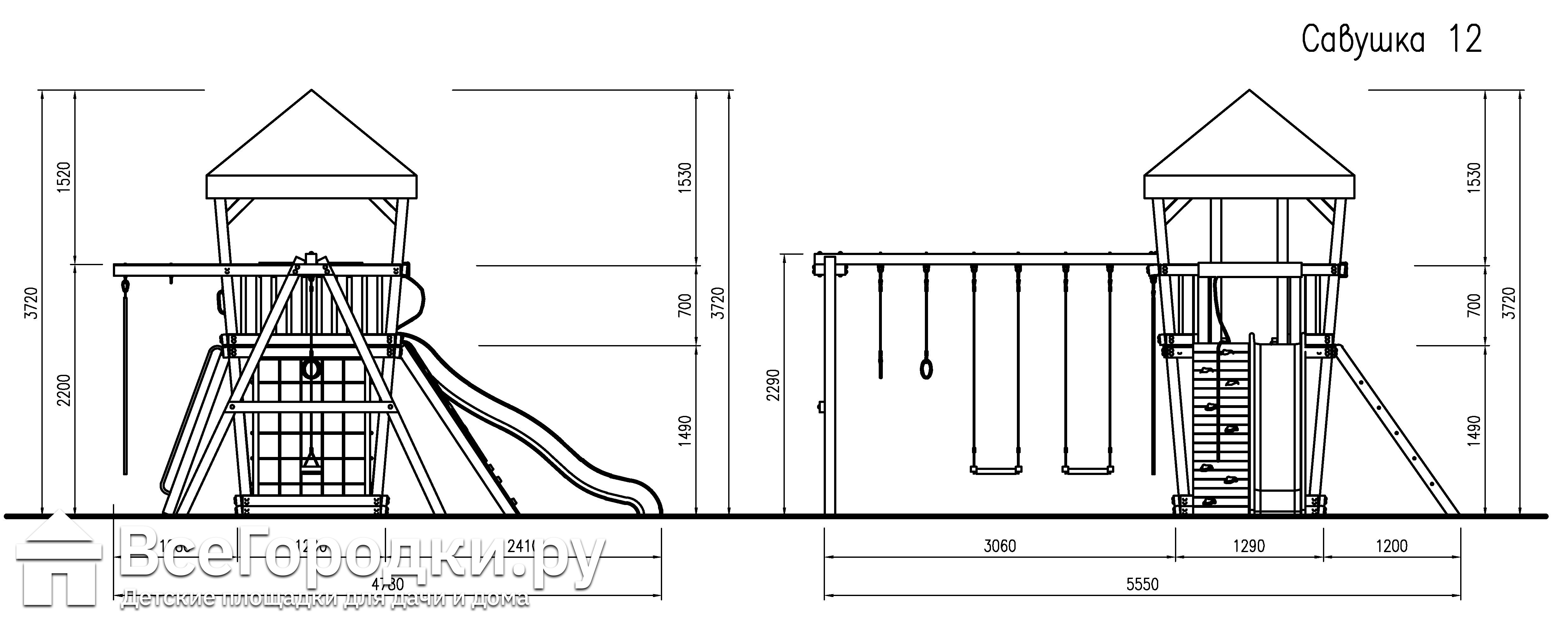 Детская игровая площадка Савушка 12