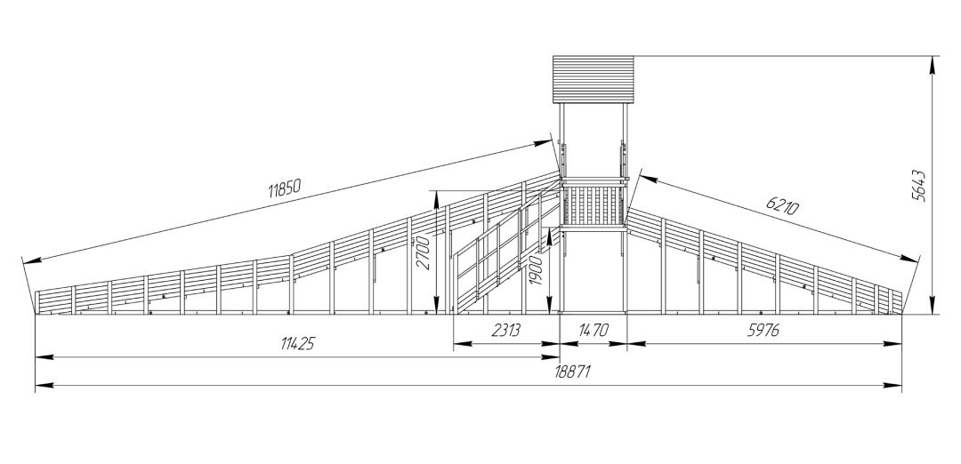 Зимняя горка Савушка Зима Wood-11