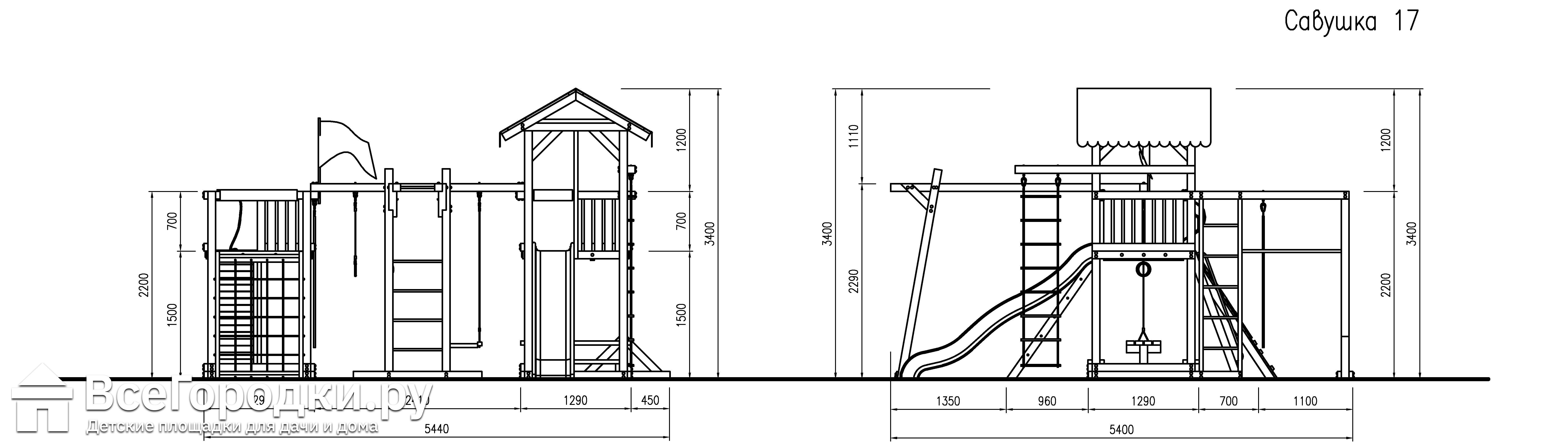 Детская игровая площадка Савушка 17