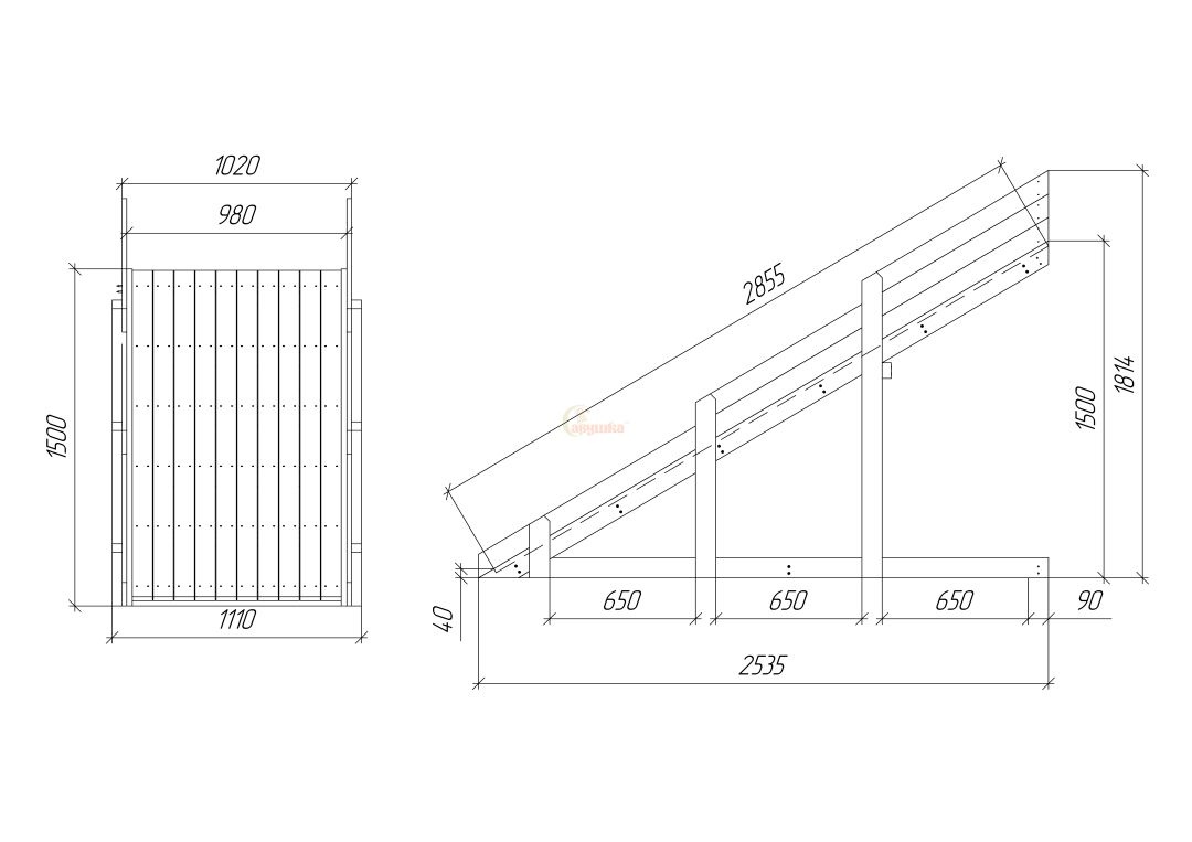 Скат зимний заливной Савушка 3м