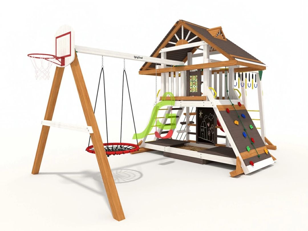 Детская игровая площадка IgraGrad Крепость Фани с рукоходом (Дерево) мод.2