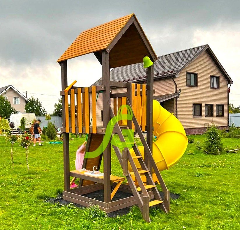 Детская игровая площадка  IgraGrad Панда Фани Tower с трубой