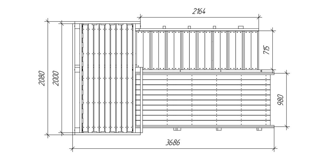 Зимняя деревянная игровая горка Савушка Зима-3