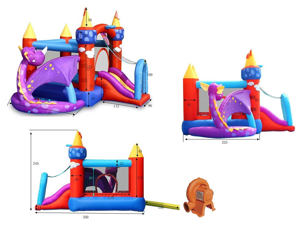 Надувной батут Happy Hop Дракоша