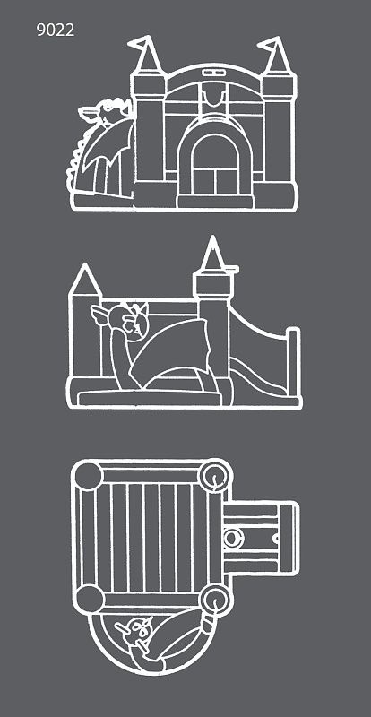 Надувной батут Happy Hop Дракоша