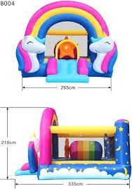 Надувной батут Happy Hop Сказочный единорог