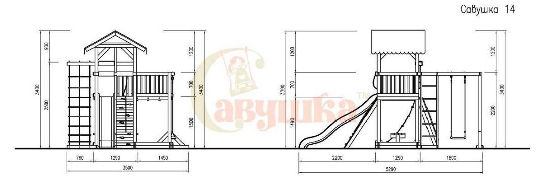 Детская игровая площадка Савушка 4 сезона 5