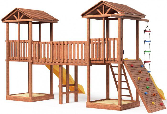 Детская площадка Можга Спортивный городок 6 с широким скалодромом