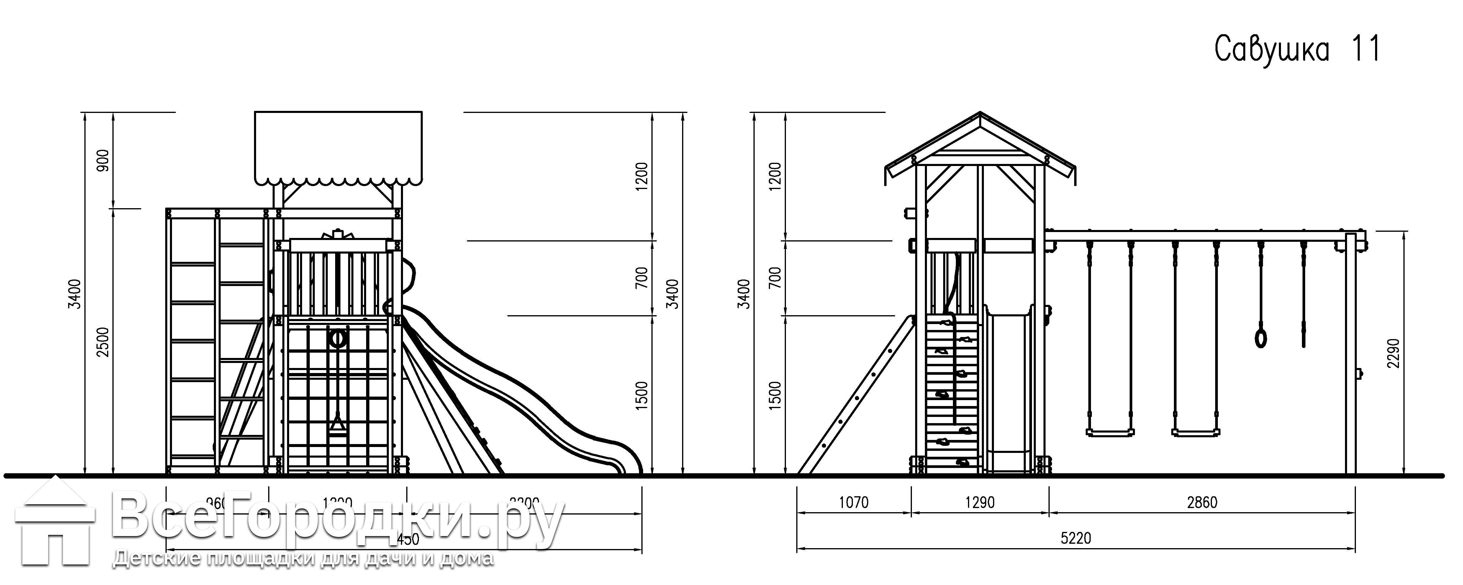 Детская игровая площадка Савушка 11