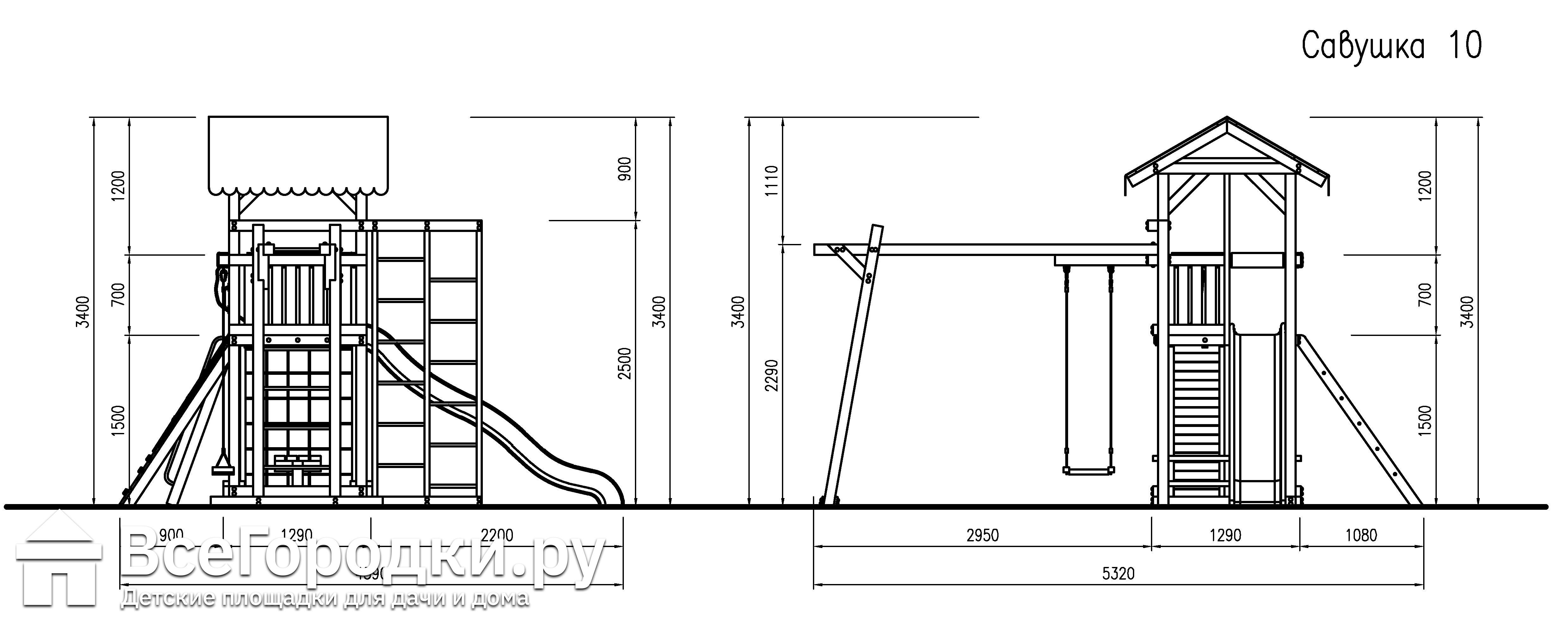 Детская игровая площадка Савушка 10