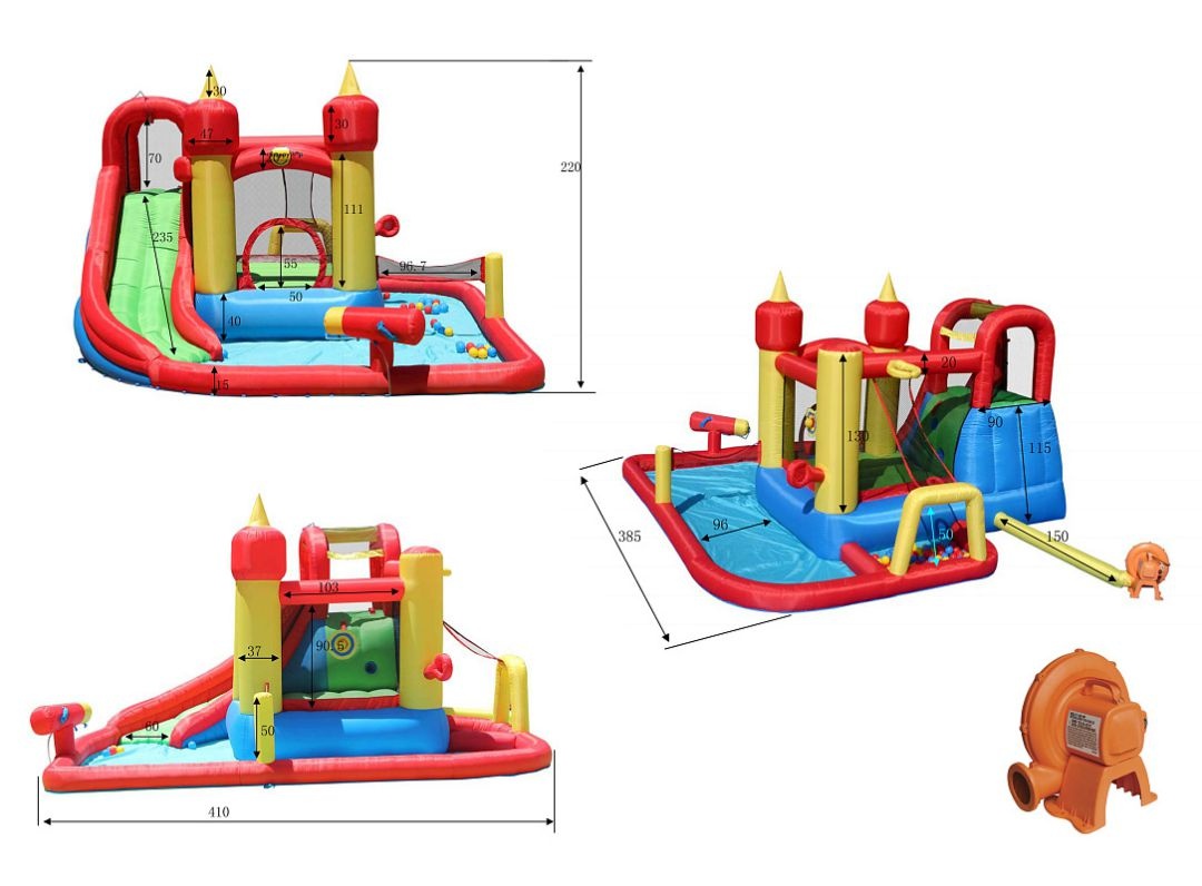 Надувной Водный Батут HAPPY HOP Супер Скольжение 9016