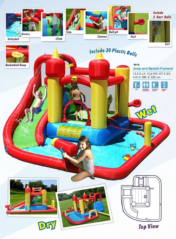 Надувной Водный Батут HAPPY HOP Супер Скольжение 9016