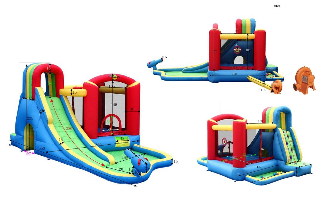 Надувной водный Батут Веселая Волна HAPPY HOP 9047N