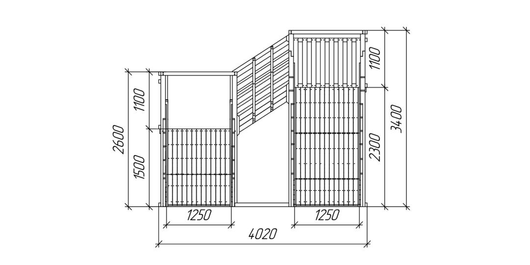 Зимняя деревянная игровая горка Савушка Зима-7