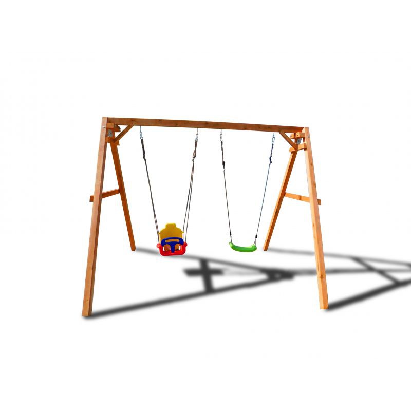 Детские уличные качели Можга с качелями со спинкой