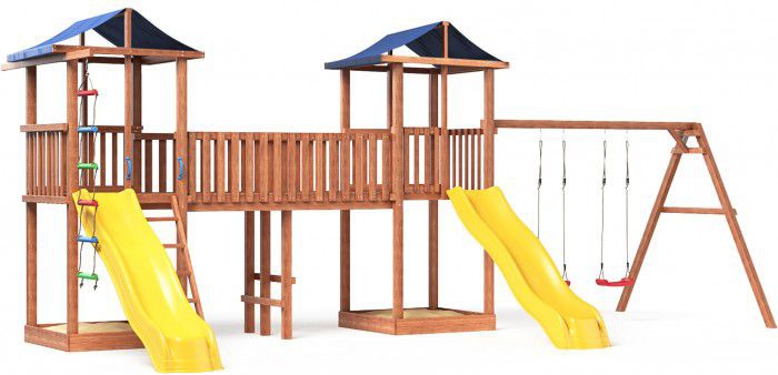 Детская площадка Можга Спортивный городок 6 крыша тент с качелями