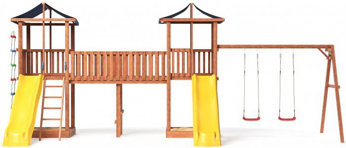 Детская площадка Можга Спортивный городок 6 крыша тент с качелями