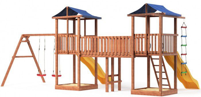 Детская площадка Можга Спортивный городок 6 крыша тент с качелями