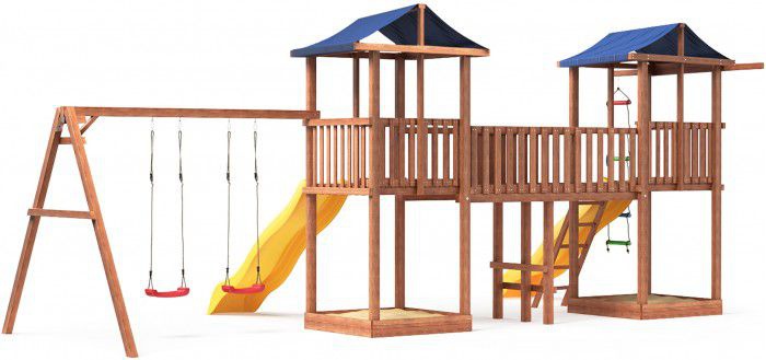 Детская площадка Можга Спортивный городок 6 крыша тент с качелями