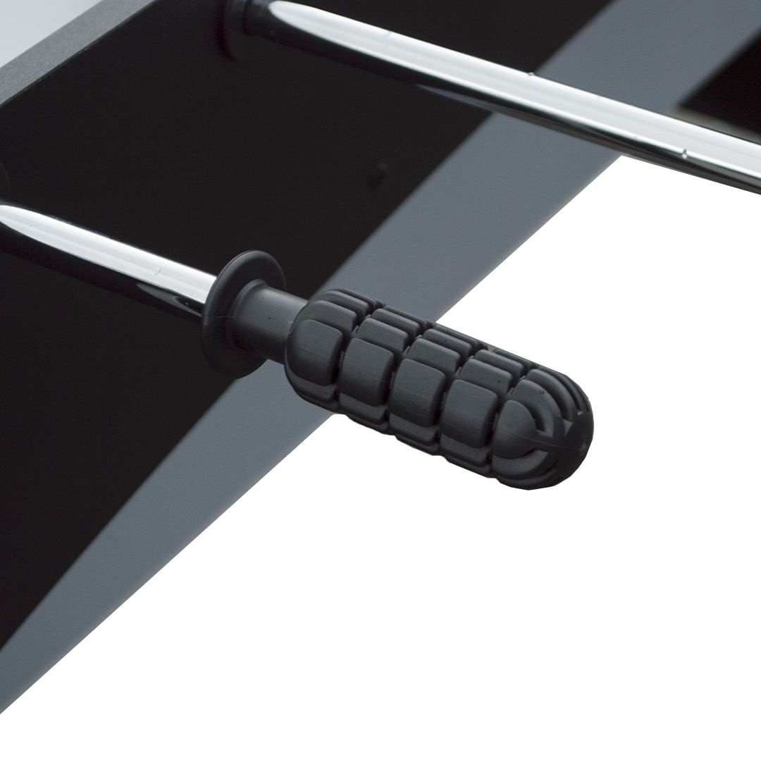 Игровой стол - футбол Hit черно-серебристый