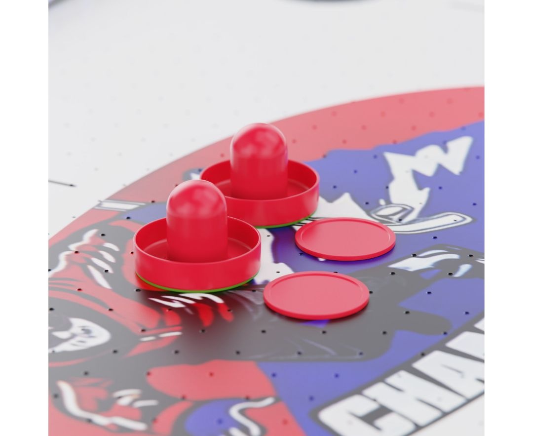 Игровой стол – аэрохоккей с подсветкой DFC Championship 53 складной белый