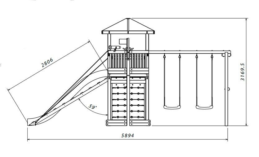 Детская игровая площадка корабль Самсон Баунти