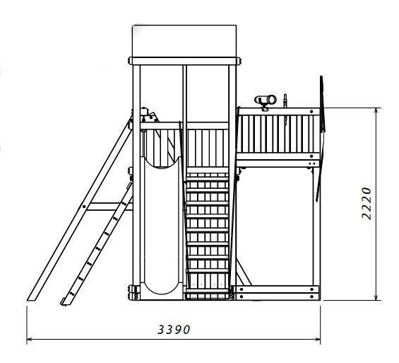 Детская игровая площадка корабль Самсон Баунти