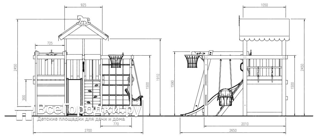 Игровой комплекс-кровать Савушка Baby-5