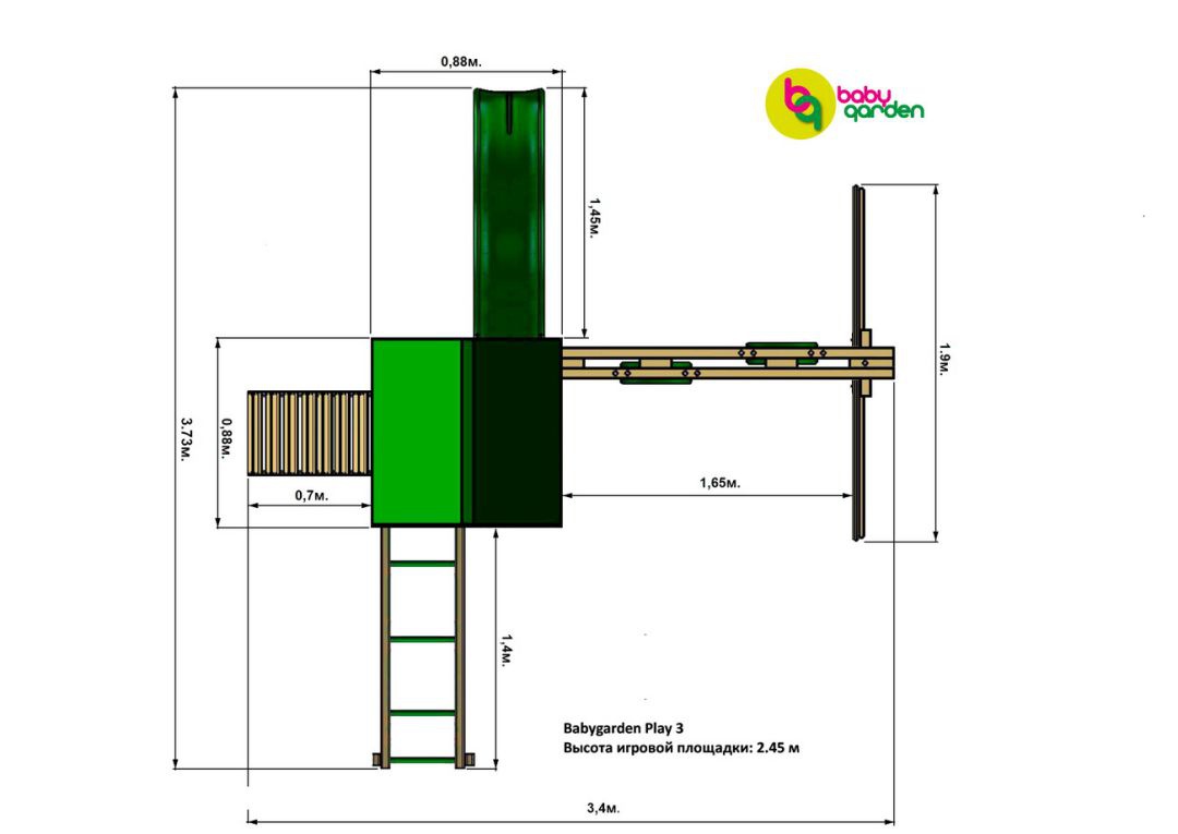 Детская игровая площадка Babygarden Play 3