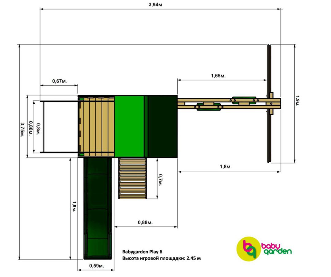 Детская игровая площадка Babygarden Play 6