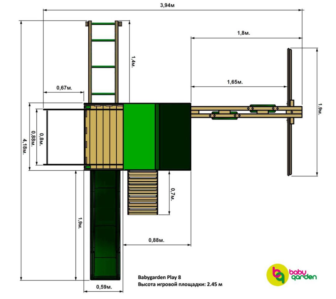 Детская игровая площадка Babygarden Play 8