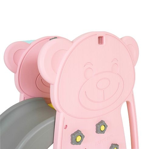 Детская пластиковая горка с баскетбольным кольцом Bear